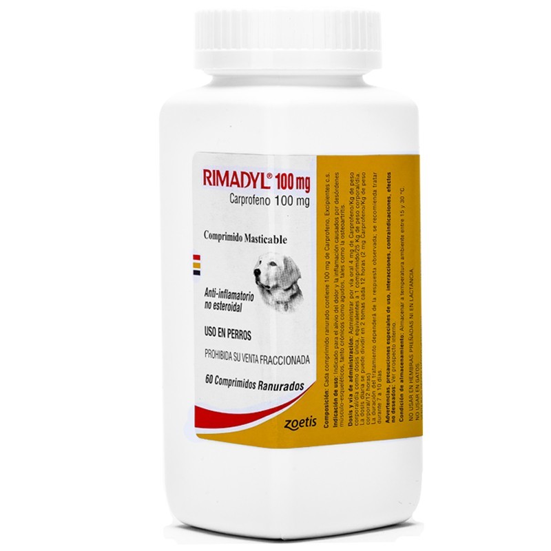Rimadyl frasco 100 ml 60 tabletas