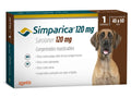 Simparica tableta 1 comp 120 mg 40 kgs a 60 kgs
